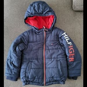 Kids Boys Size XS 5/6 Tommy Hilfiger Navy Puffer Jacket